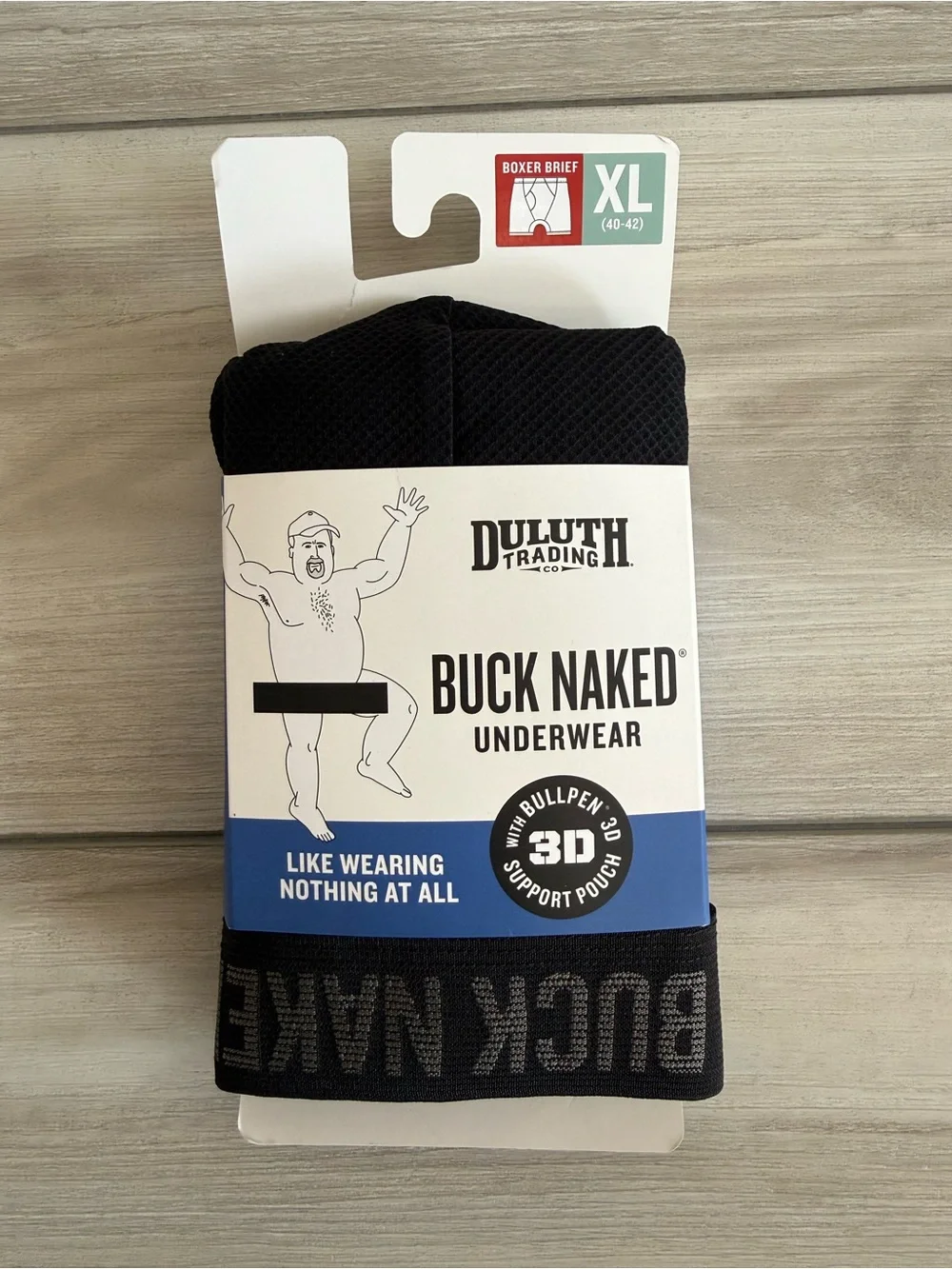 Duluth Trading Buck Naked Boxer Briefs Black XL NWT IN PACKAGE